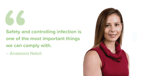 Regional Manager Anastasia Natoli explains the infection control protocols in place in early childhood centres
