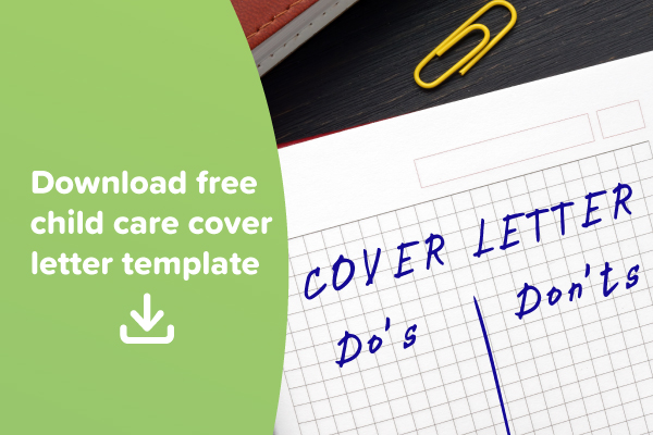 free child care cover letter template
