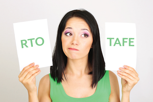 How do you decide between studying at an RTO vs TAFE?