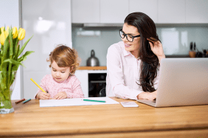 Working from home with children